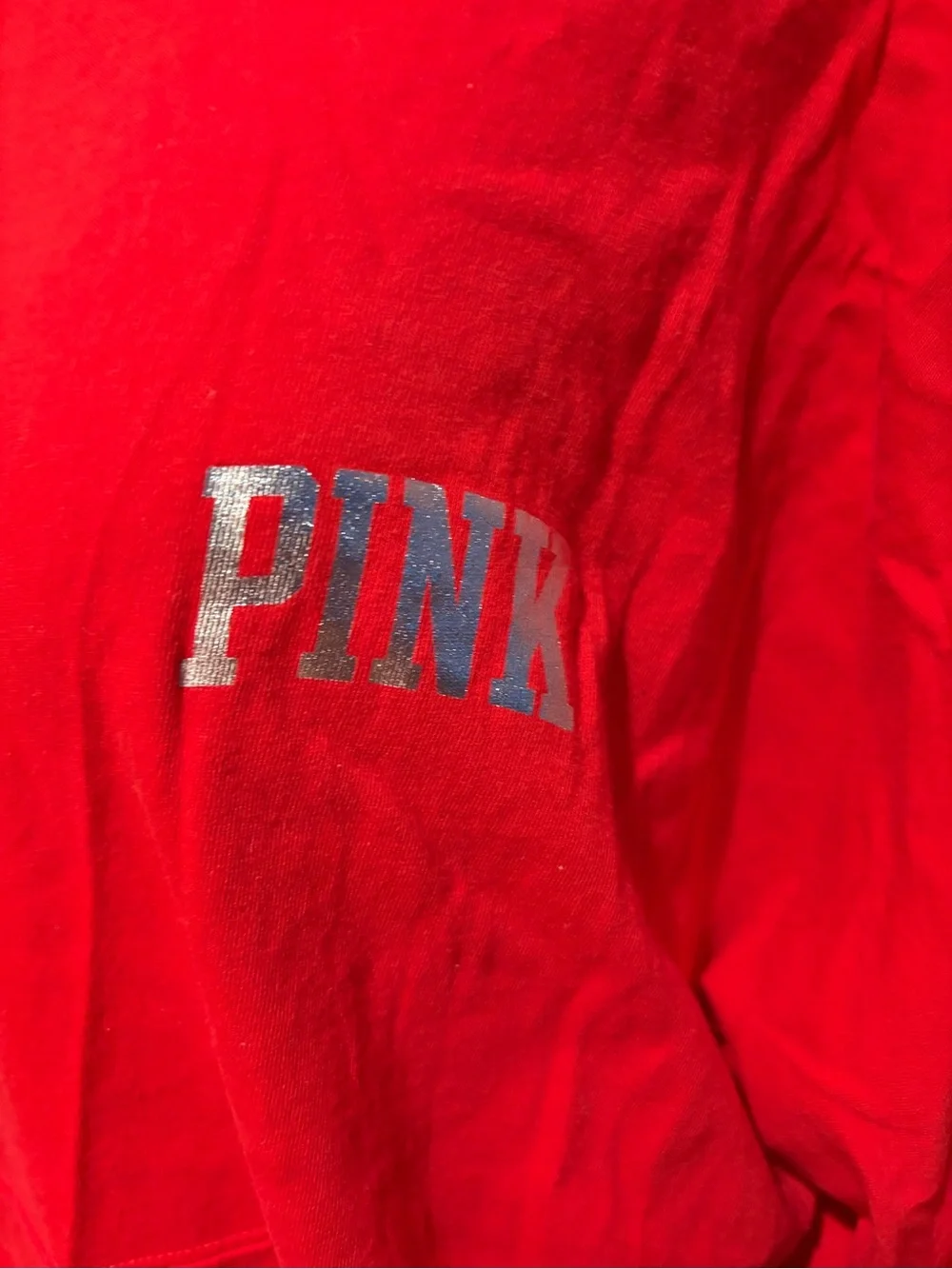 PINK Victoria's Secret Red Pullover Hoodie. Size XL. NWOT.